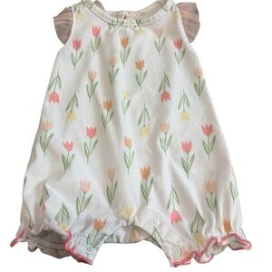 Chick Pea Baby Size 3-6 Months Floral One Piece Spring Summer Jumper Boho Lace